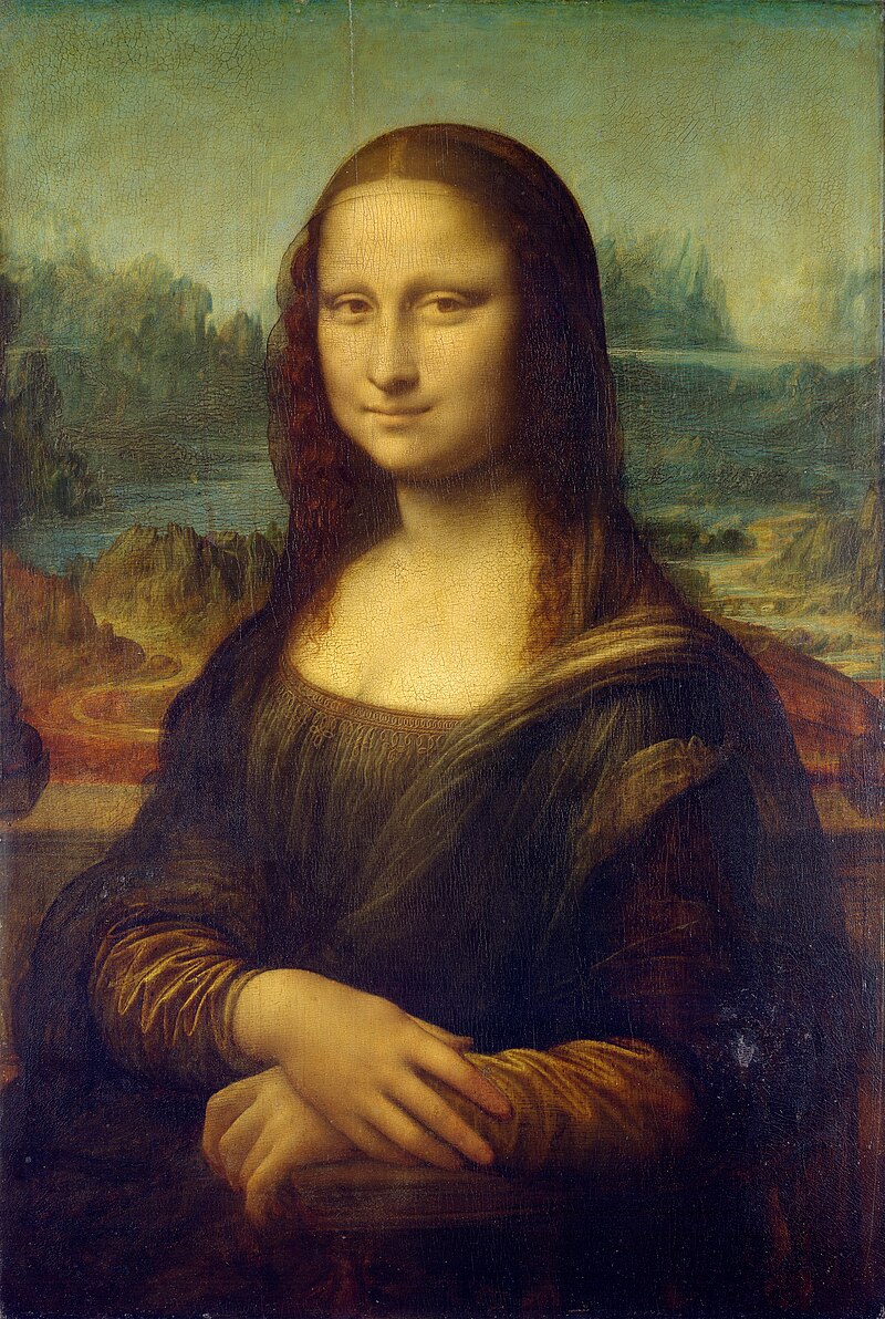 Mona Lisa by Leonardo da Vinci, displayed at the Louvre
