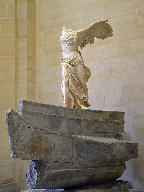 Winged Victory of Samothrace, ancient Greek sculpture at the Louvre