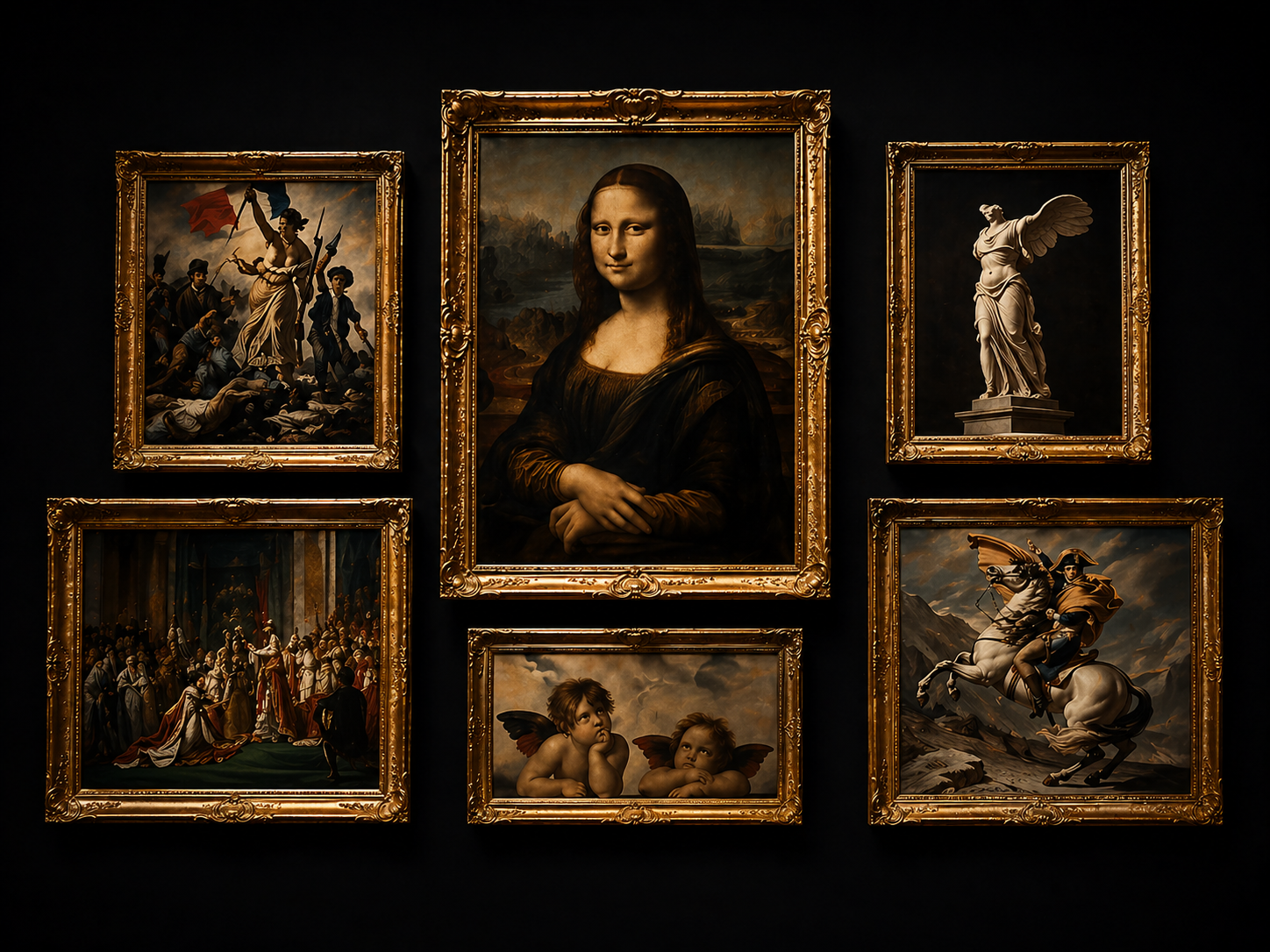 Curated highlights of Louvre masterpieces